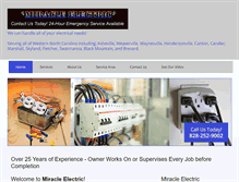 Tablet Screenshot of miracleelectricwnc.com